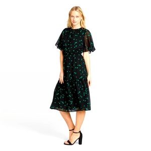 Who What Wear Flutter Short Sleeve Midi Dress